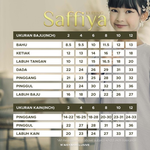 Kurung Saffiya Kids - Lilac